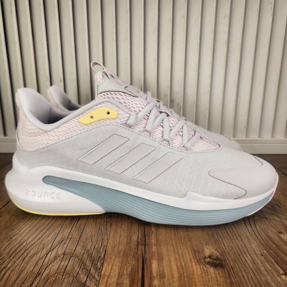 Adidas Bounce Alphaedge+ IF7286 Womens Size 8.5 Gray Pink Running Sneakers Shoes